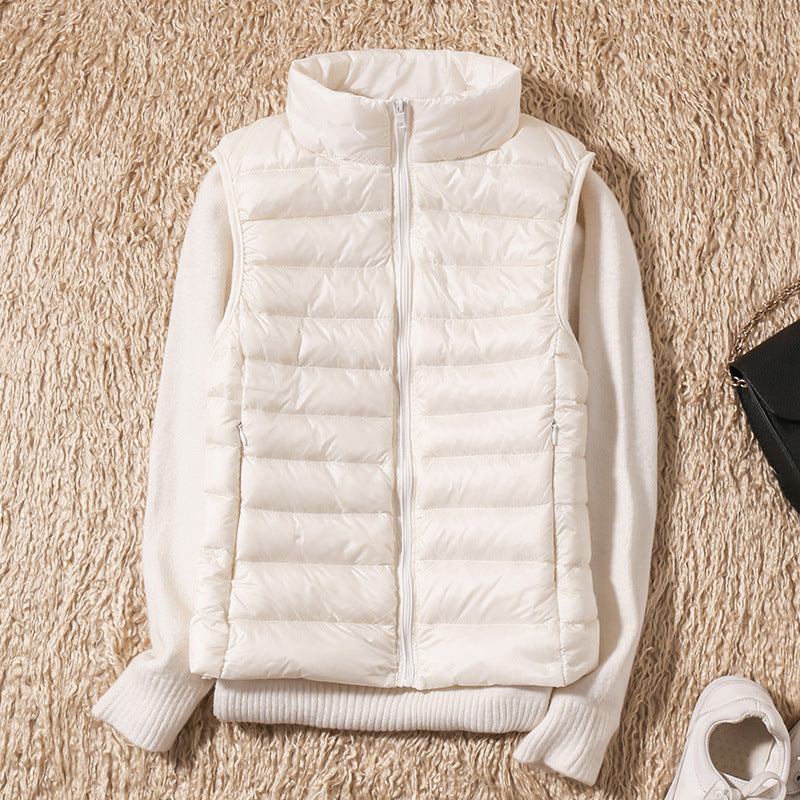 Clara - Gilet Femme sans Manches d'Automne Léger avec Fermeture Éclair
