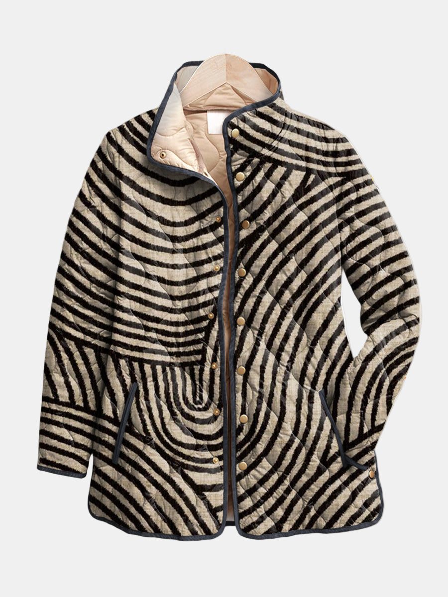Clara - Veste femme matelassée mi saison zippée doublée et chaude