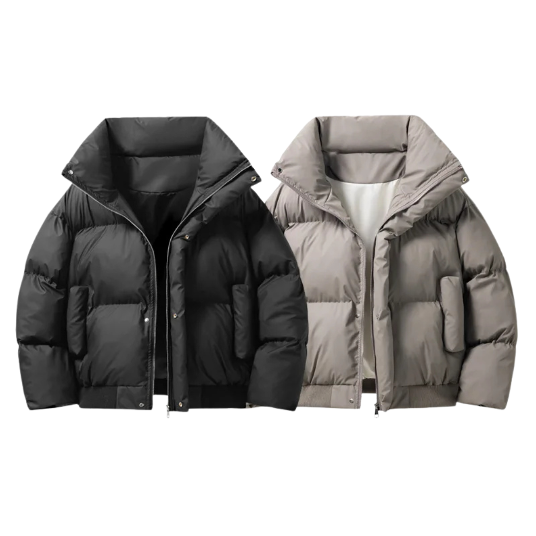 Gabriel - Doudoune homme hiver oversize courte et chaude à col montant