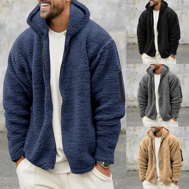 Hugo - Veste Homme Oversize à Capuche en Maille Teddy Style