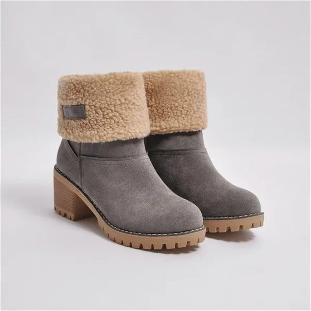 Jade - Bottines femme à talon doublées chaudes bohèmes et vintage