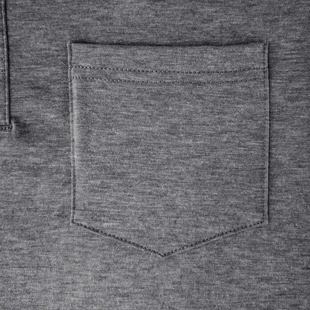 Louis - Polo homme manches longues décontracté et ajusté avec col contrasté