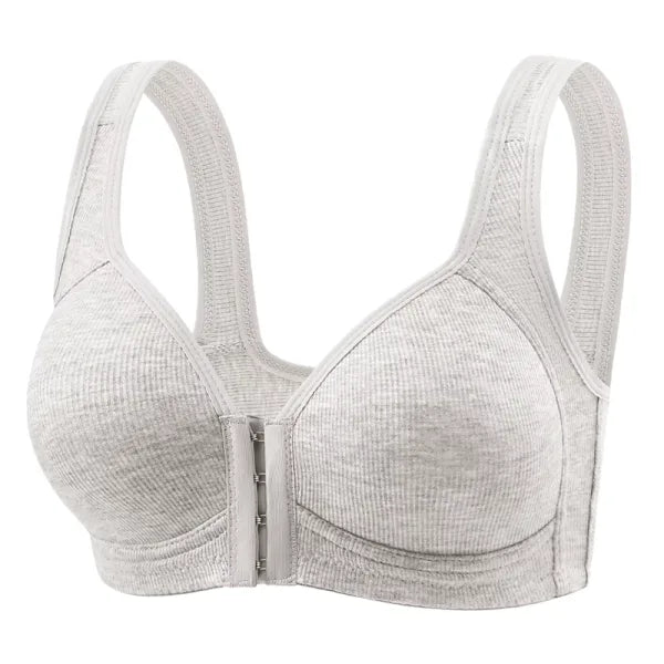 Louise - Soutien-gorge femme sans armatures à fermeture devant et maintien fort