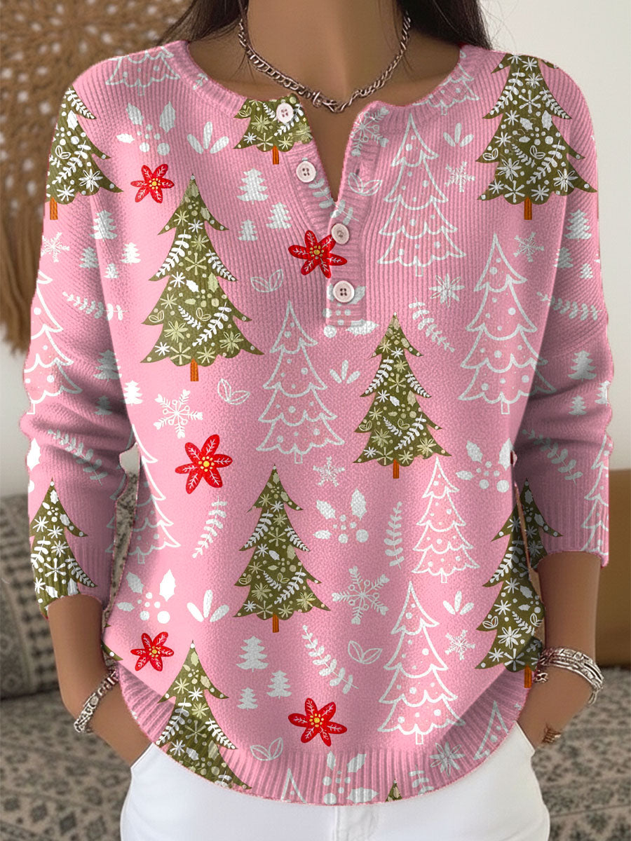 Marie - Blouse femme à manches longues imprimée et fluide pour les fêtes