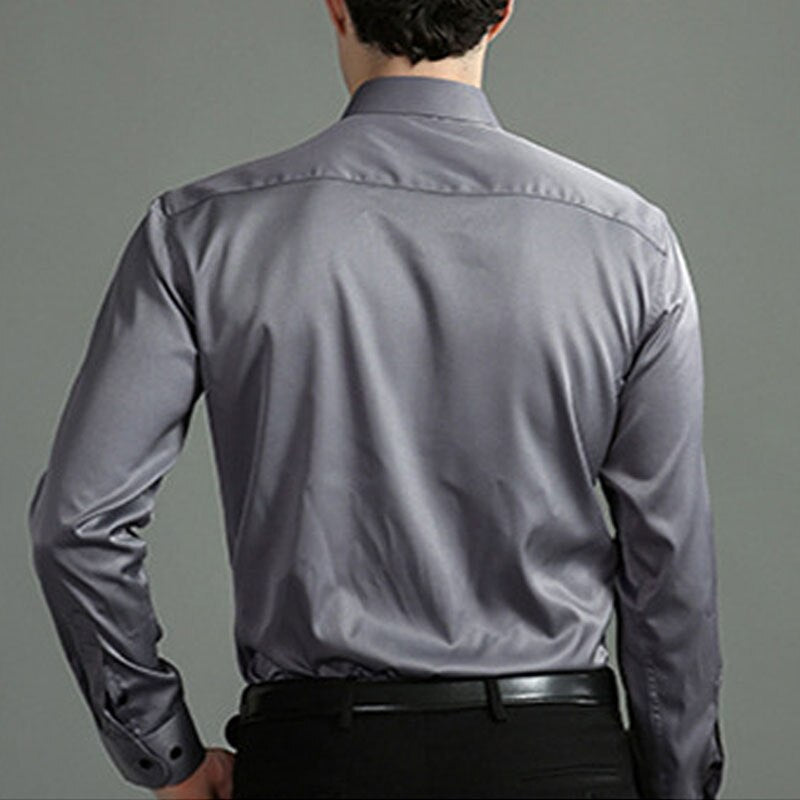 Maxime - Chemise homme oxford habillée à manches longues et col boutonné