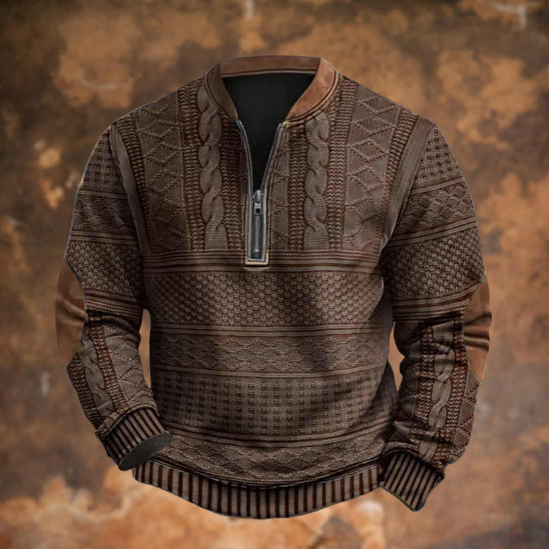 Paul - Pull Homme Col Zippé en Maille pour l'Automne