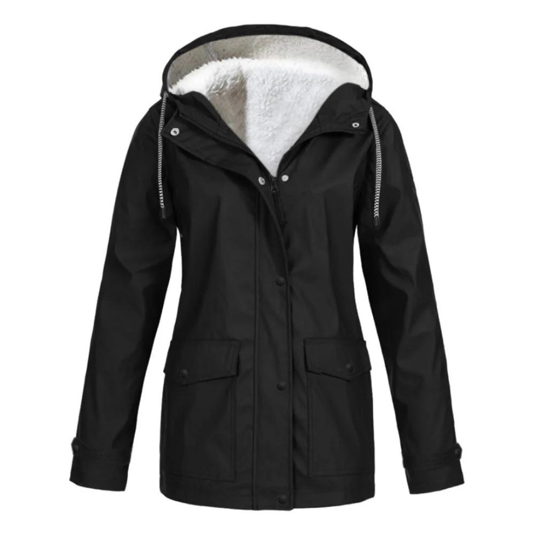 Élise - Veste Femme Imperméable et Coupe-Vent à Capuche Doublée
