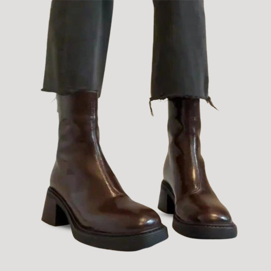 Alice - Bottines femme à talon et plateforme pour pieds larges