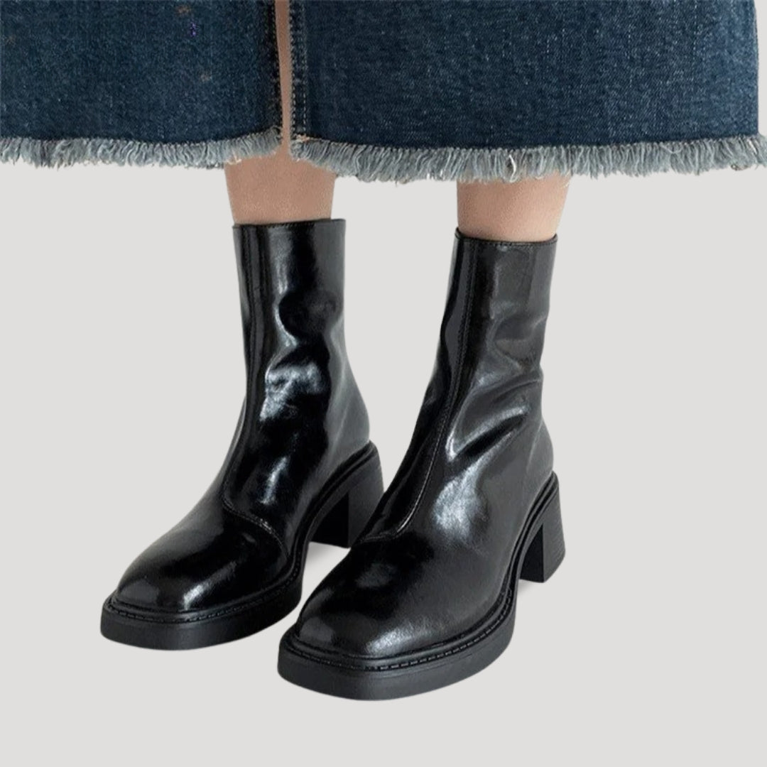 Alice - Bottines femme à talon et plateforme pour pieds larges