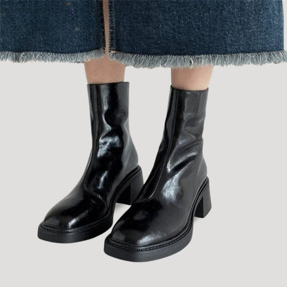 Alice - Bottines femme à talon et plateforme pour pieds larges