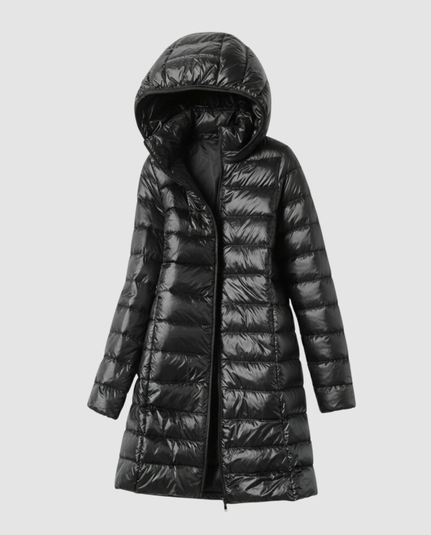 Amélie - Doudoune Longue Femme Légère à Capuche pour l'Automne