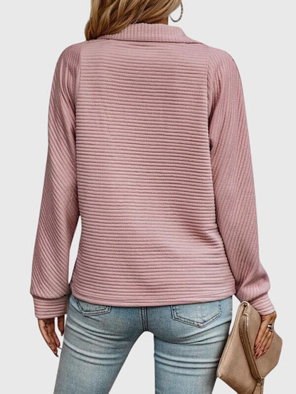 Amélie - Pull Automne Femme en Maille Style avec Col Zippé