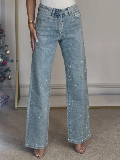 Anaïs - Jean Femme Large avec Taille Haute et Coupe Fluide Décontractée