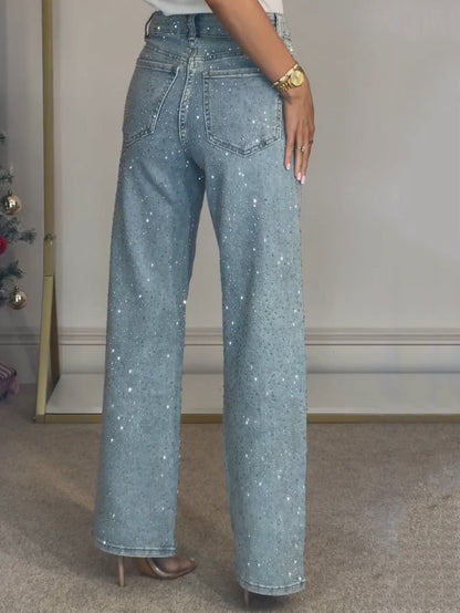 Anaïs - Jean Femme Large avec Taille Haute et Coupe Fluide Décontractée
