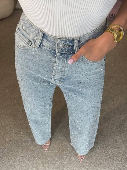 Anaïs - Jean Femme Large avec Taille Haute et Coupe Fluide Décontractée