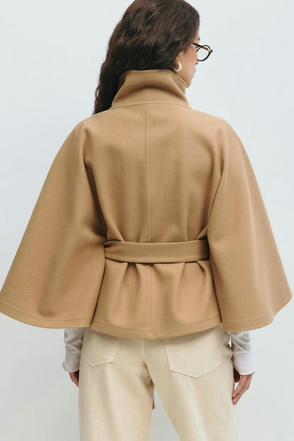 Anaïs - Trench Court Femme Ceinturé et Élégant pour l'Automne