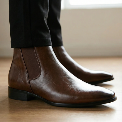 Antoine - Bottines homme chelsea habillées et chaudes pour le bureau et la ville