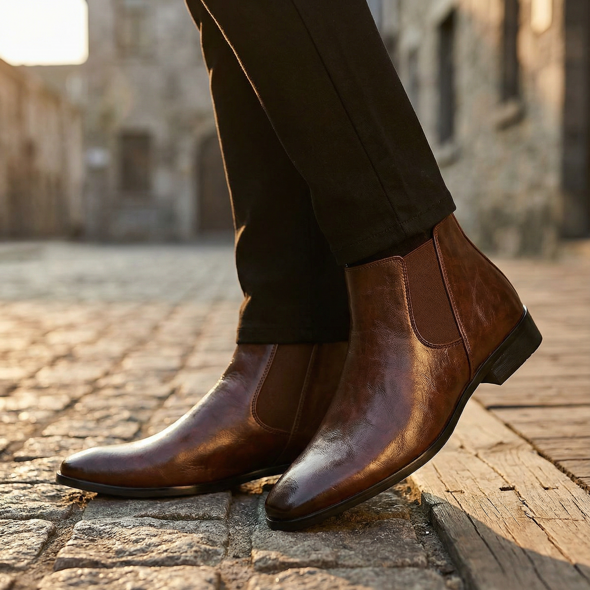 Antoine - Bottines homme chelsea habillées et chaudes pour le bureau et la ville