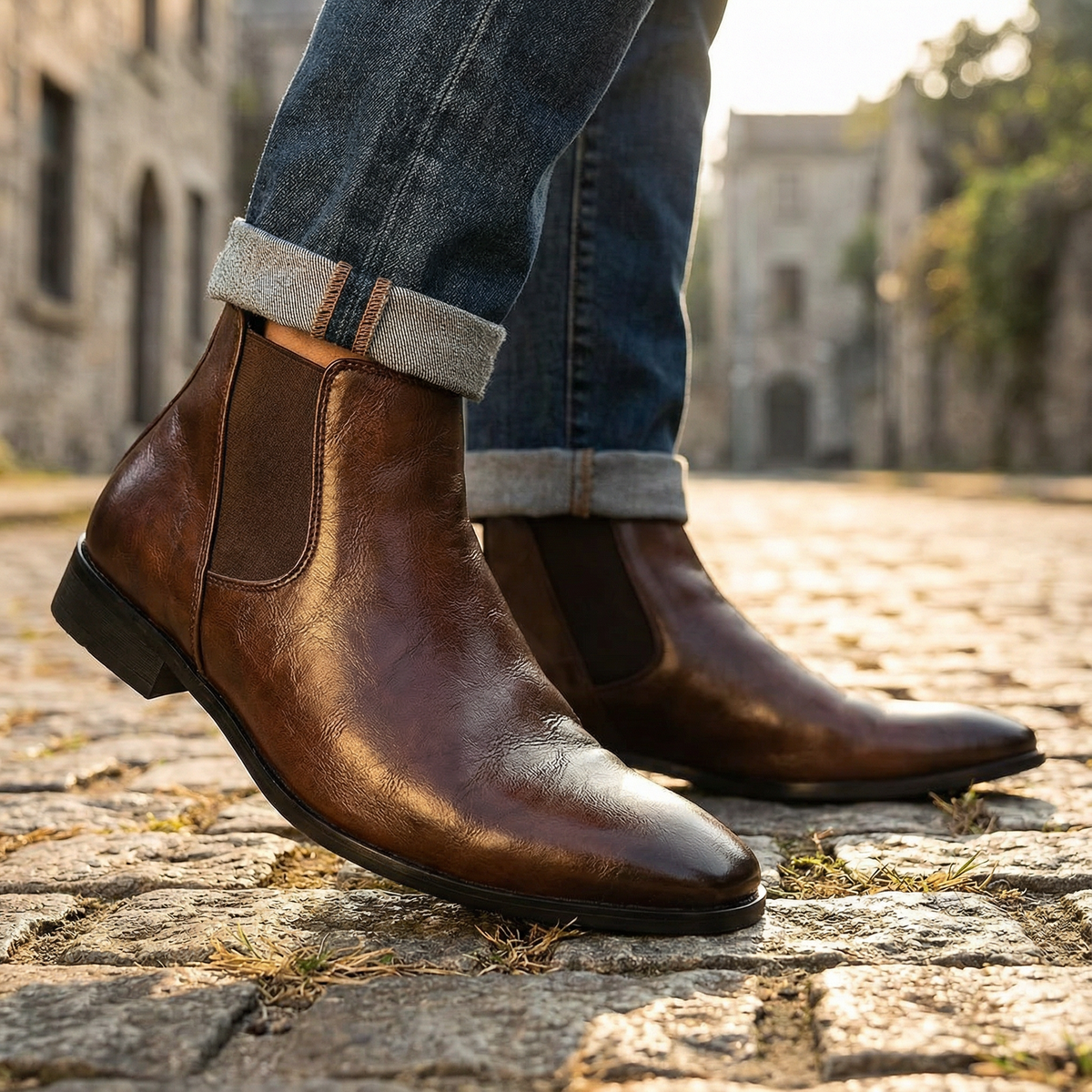 Antoine - Bottines homme chelsea habillées et chaudes pour le bureau et la ville