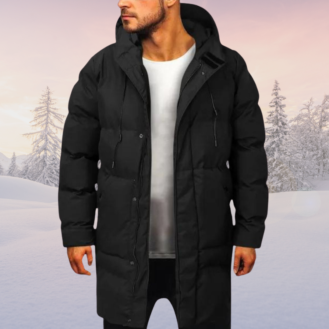 Antoine - Doudoune Homme Hiver Longue avec Capuche et Poches