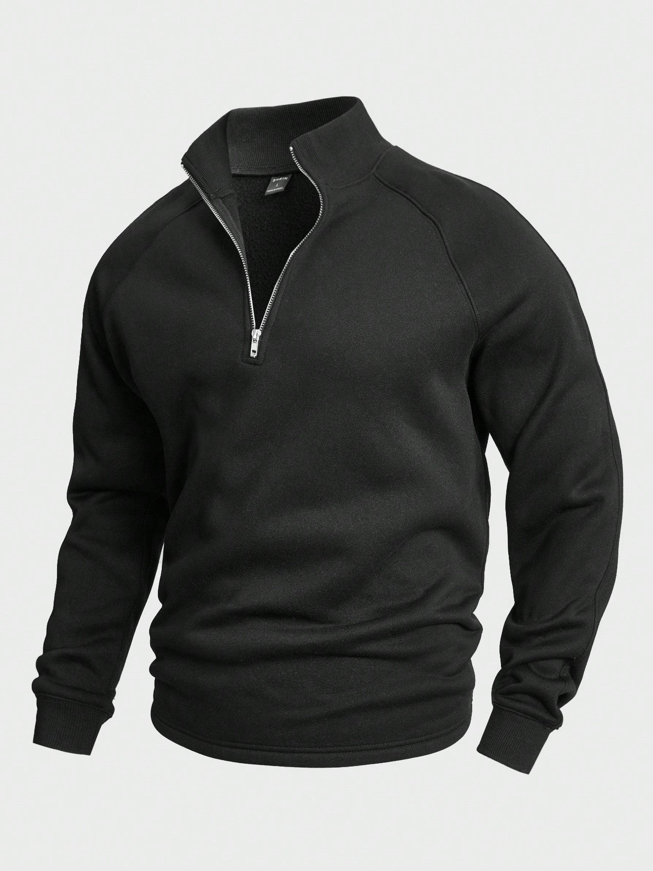 Antoine - Pull Homme Maille Demi-Zip en Style Casual Smart avec Col Montant