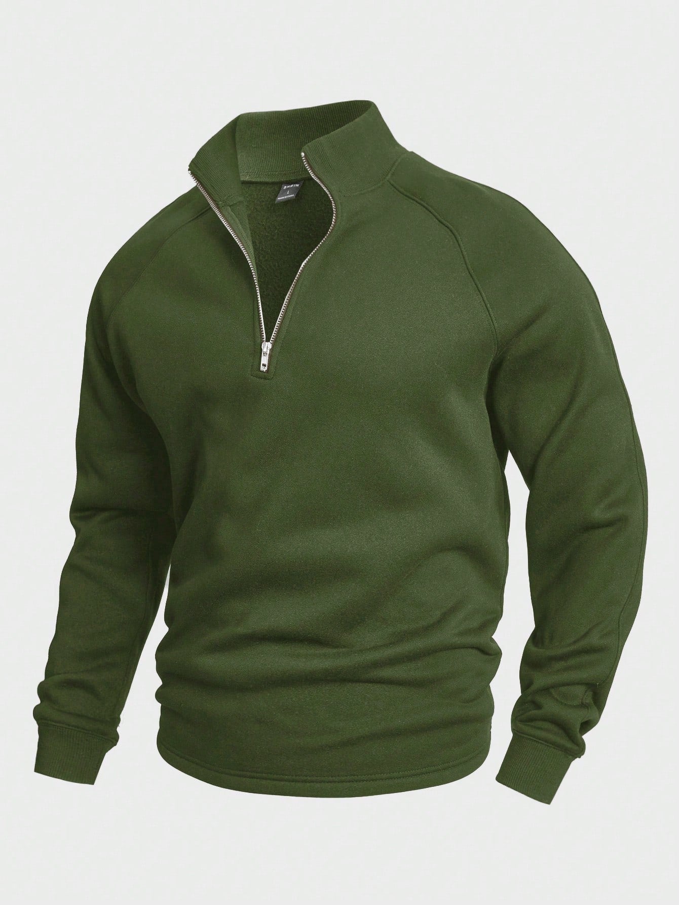 Antoine - Pull Homme Maille Demi-Zip en Style Casual Smart avec Col Montant