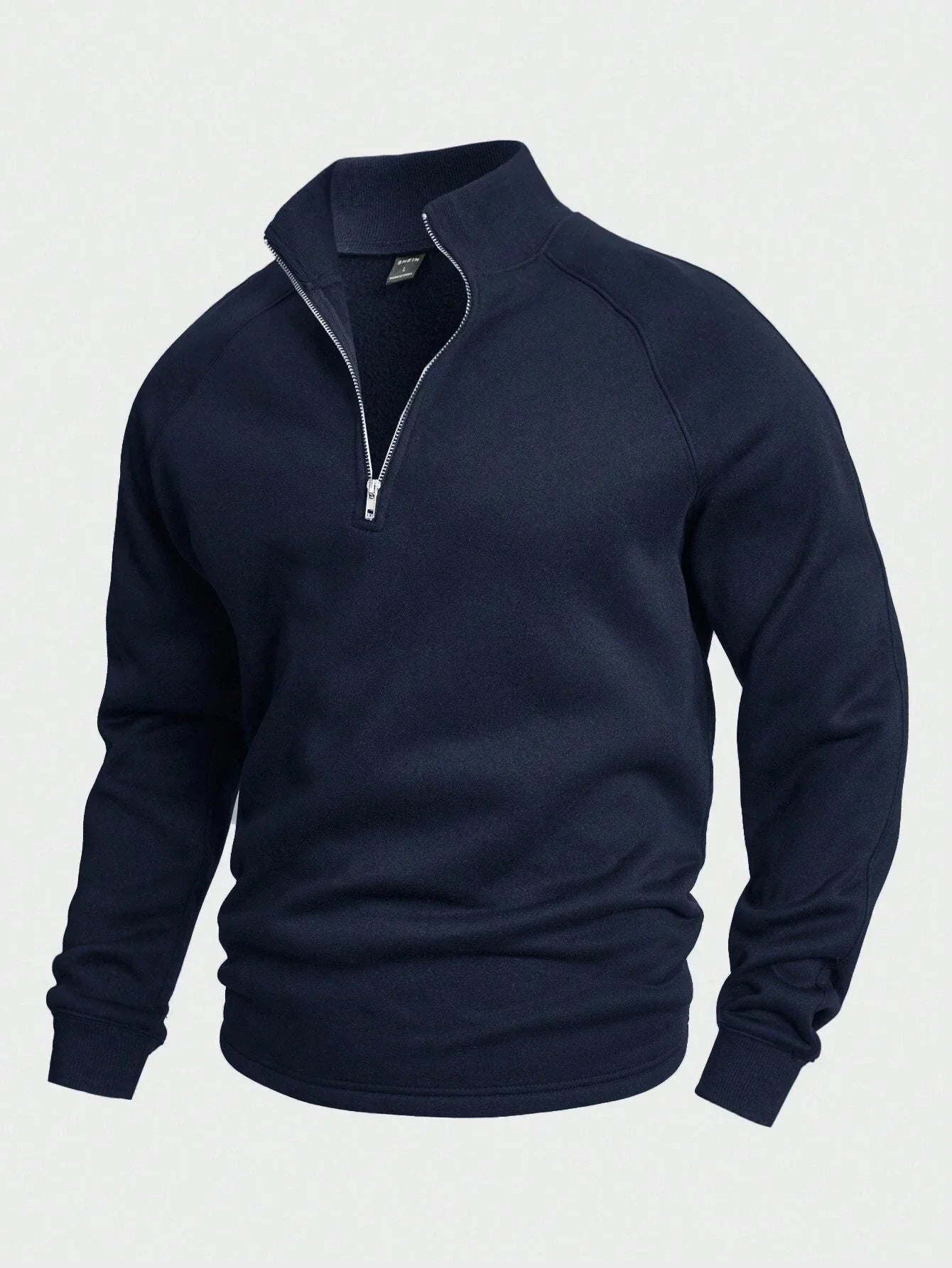 Antoine - Pull Homme Maille Demi-Zip en Style Casual Smart avec Col Montant