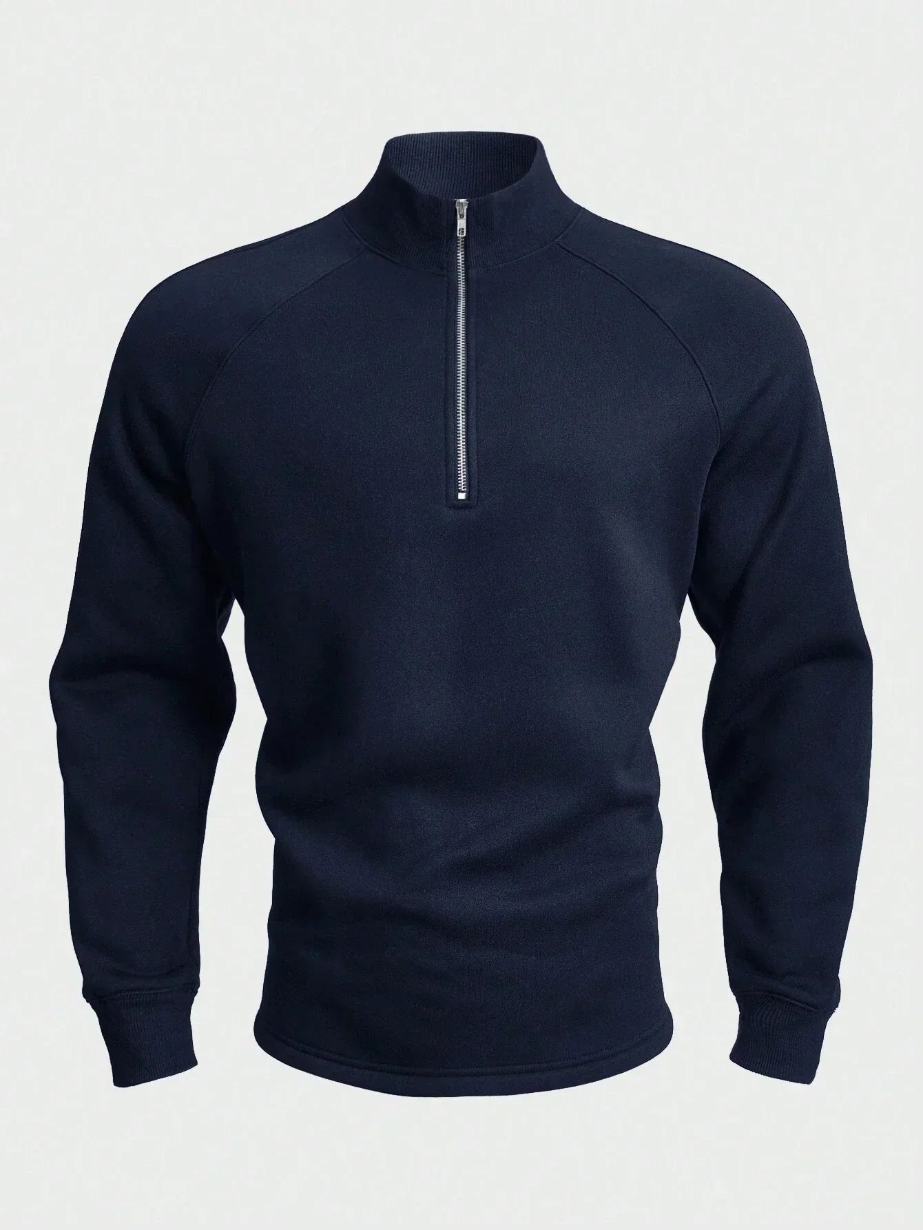 Antoine - Pull Homme Maille Demi-Zip en Style Casual Smart avec Col Montant