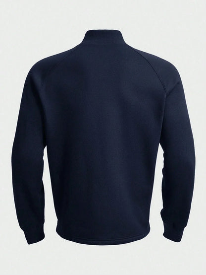 Antoine - Pull Homme Maille Demi-Zip en Style Casual Smart avec Col Montant