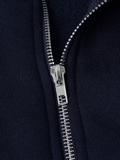 Antoine - Pull Homme Maille Demi-Zip en Style Casual Smart avec Col Montant
