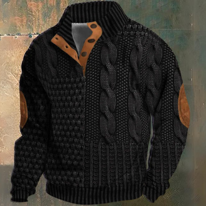 Antoine - Pull Homme en Maille Zippé pour l'Automne avec Torsades