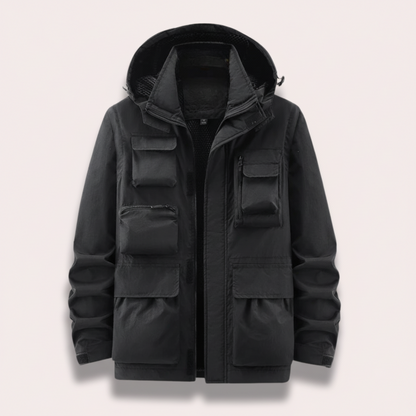 Antoine - Veste homme imperméable de randonnée à capuche et multipoches