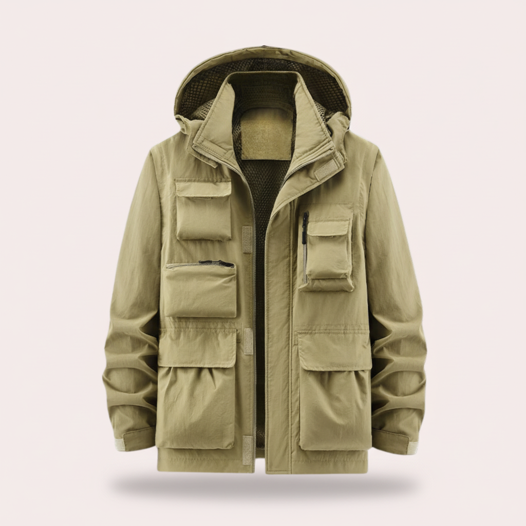 Antoine - Veste homme imperméable de randonnée à capuche et multipoches