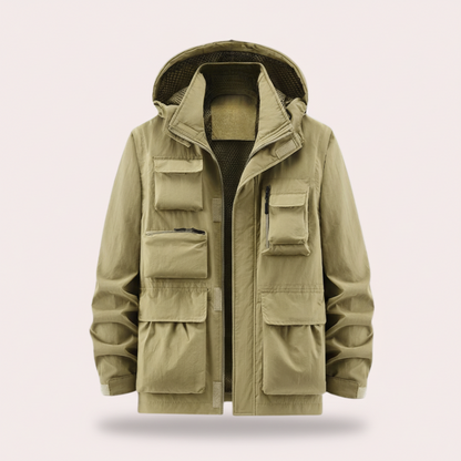 Antoine - Veste homme imperméable de randonnée à capuche et multipoches