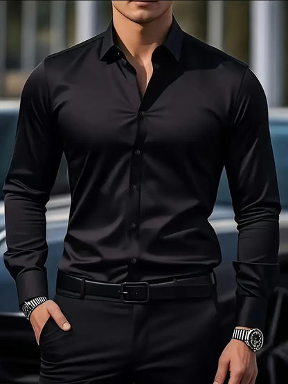 Arthur - Chemise homme habillée et ajustée à manches longues pour les fêtes