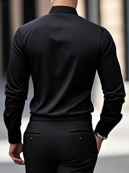 Arthur - Chemise homme habillée et ajustée à manches longues pour les fêtes