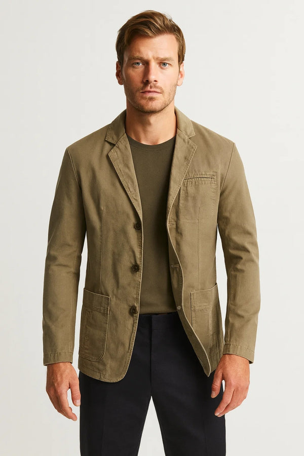 Blazer Homme - Coupe Décontractée Poches Plaquées | Casual