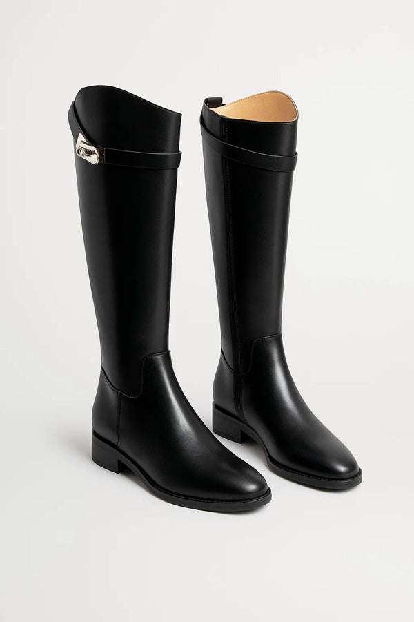 Bottes Femme - Cuissardes Hauteur Genou Boucle | Équitation