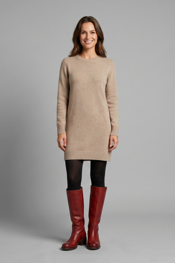 Céline - Bottes Orthopédiques Femme Hautes pour l'Automne avec Talon Bloc