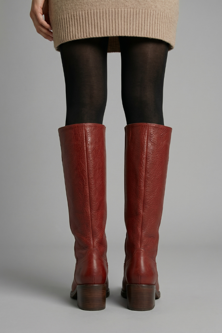Céline - Bottes Orthopédiques Femme Hautes pour l'Automne avec Talon Bloc