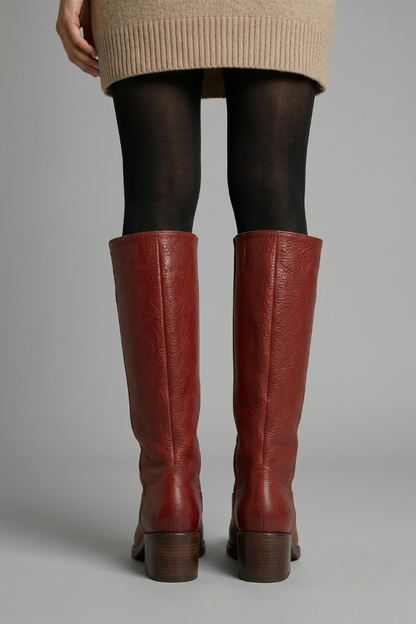 Céline - Bottes Orthopédiques Femme Hautes pour l'Automne avec Talon Bloc