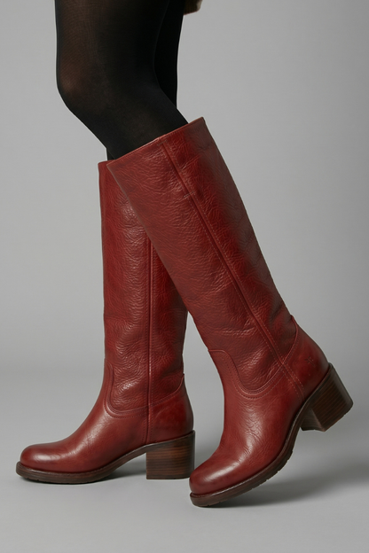 Céline - Bottes Orthopédiques Femme Hautes pour l'Automne avec Talon Bloc