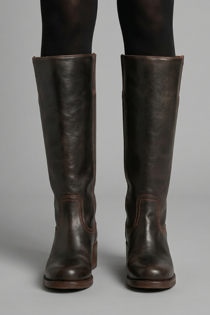 Céline - Bottes Orthopédiques Femme Hautes pour l'Automne avec Talon Bloc