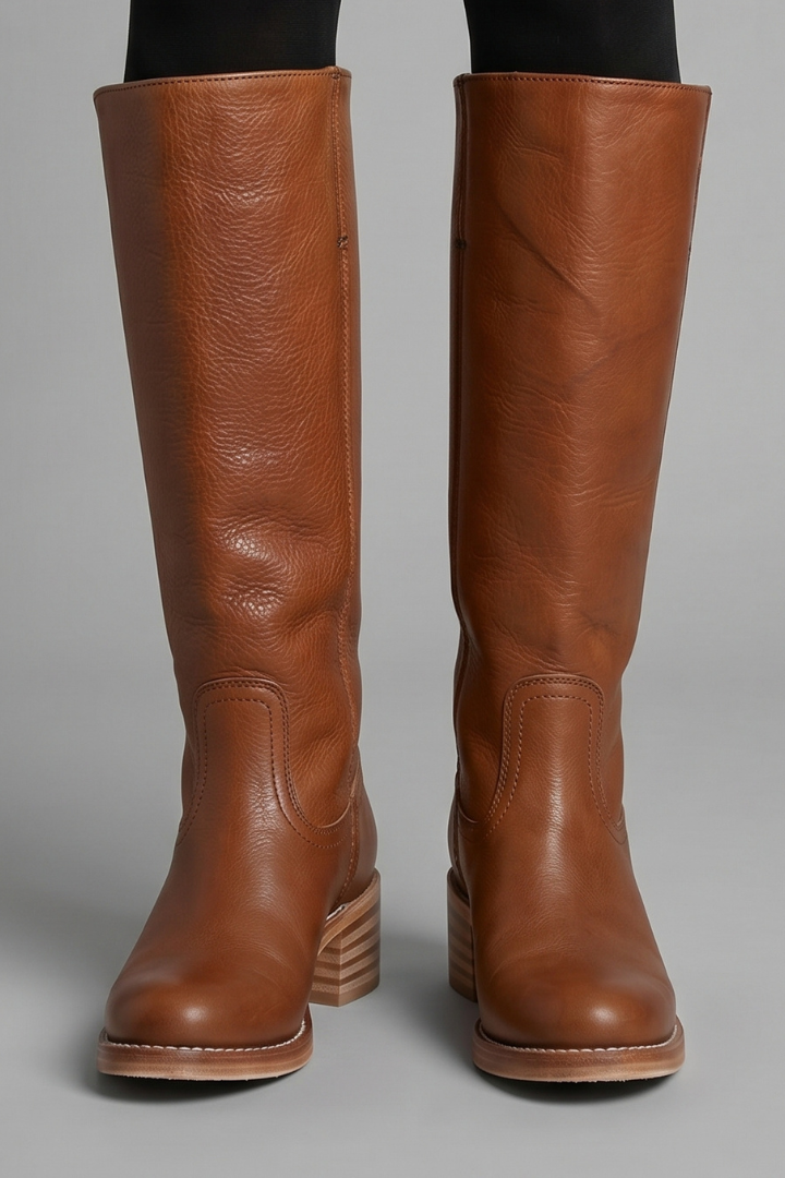 Céline - Bottes Orthopédiques Femme Hautes pour l'Automne avec Talon Bloc