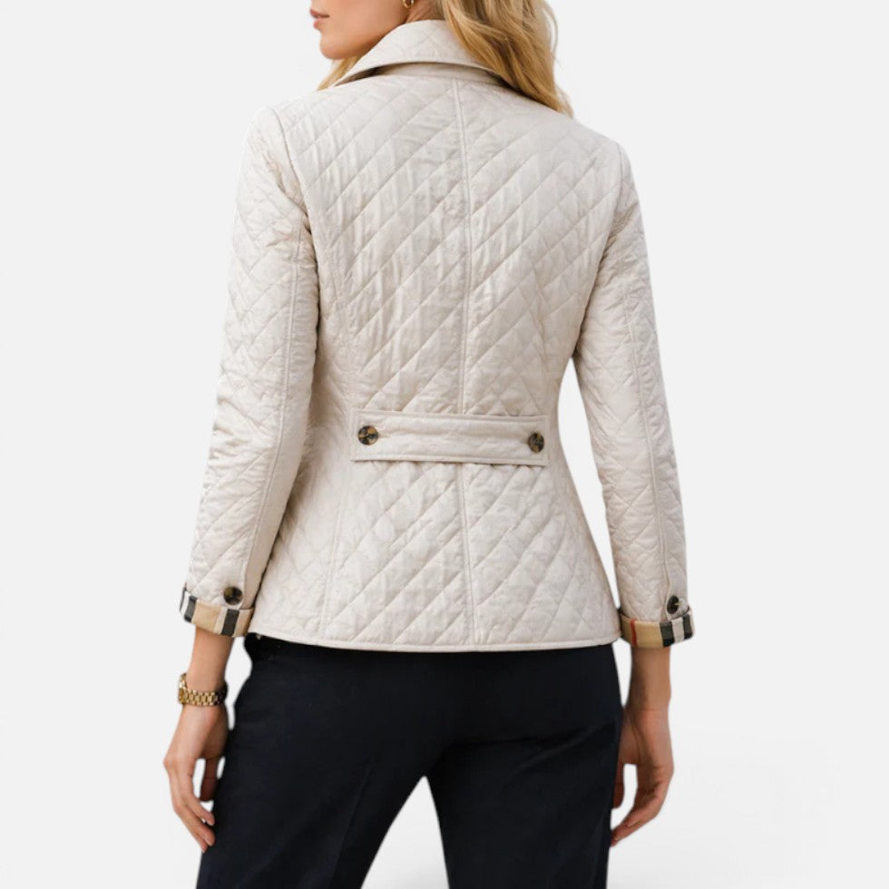 Céline - Veste Femme Matelassée Légère pour l'Automne avec Col Chemise