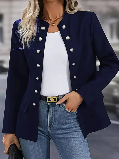 Camille - Blazer Femme Élégant pour l'Automne avec Boutons Décoratifs