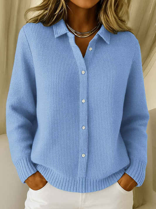 Camille - Cardigan Femme en Maille Boutonné et Doux pour l'Automne