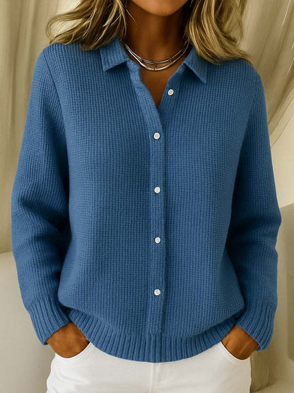 Camille - Cardigan Femme en Maille Boutonné et Doux pour l'Automne