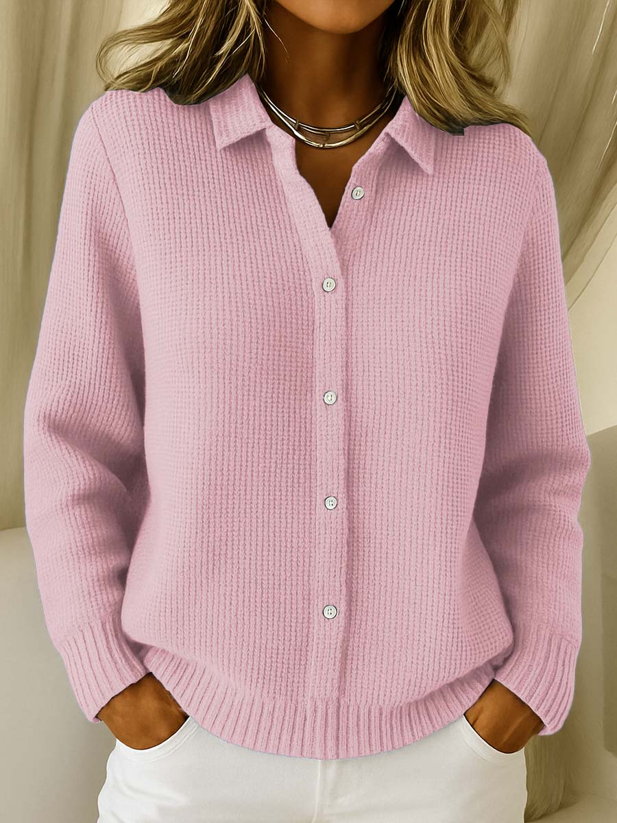 Camille - Cardigan Femme en Maille Boutonné et Doux pour l'Automne