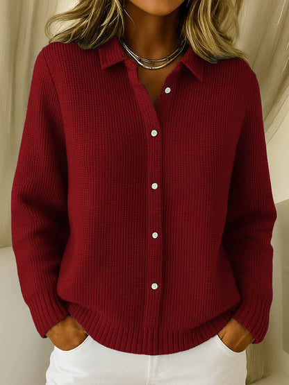 Camille - Cardigan Femme en Maille Boutonné et Doux pour l'Automne